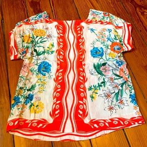 Floral Anthropologie shirt size medium